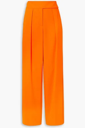 Christopher John Rogers Neon crepe tapered pants