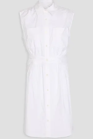 Derek Lam Stretch-cotton poplin mini shirt dress