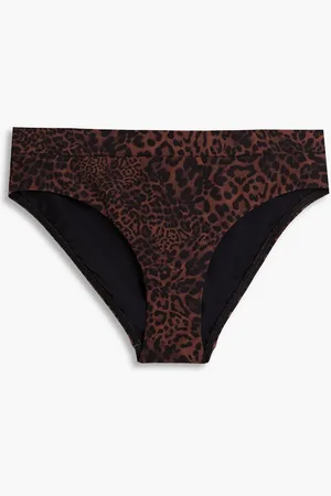 JETS Leopard-print mid-rise bikini briefs