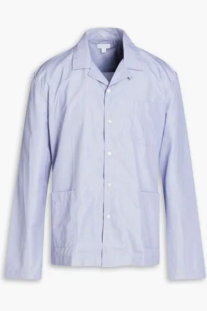 Sunspel Cotton pajama top - Blue