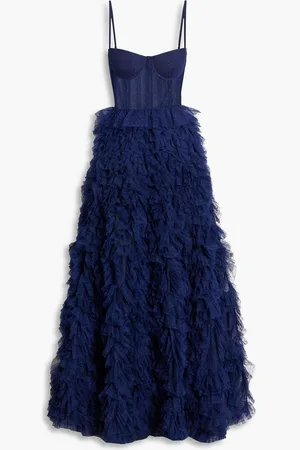 Marchesa Notte Ruffled point d
