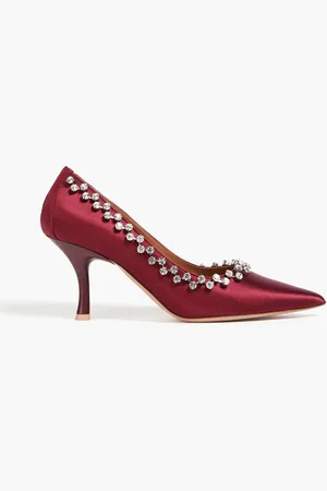 MALONE SOULIERS Gael 70 embellished satin pumps