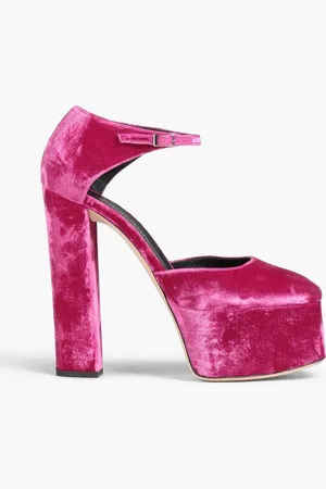 Giuseppe Zanotti Bebe velvet platform pumps - Pink