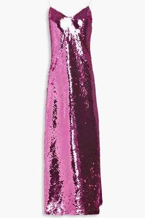 RONNY KOBO Sequined chiffon maxi dress - Purple
