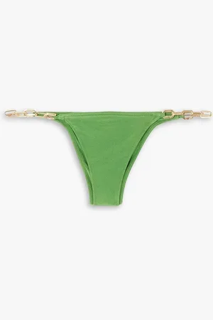 Cult Gaia Sanam chain-embellished bikini briefs - Green