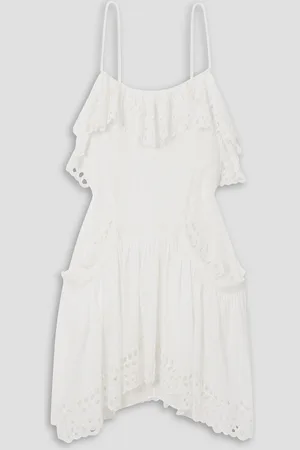 Marant Etoile Keoly broderie anglaise-trimmed cotton-voile mini dress