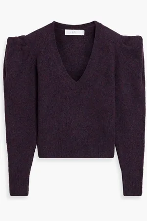 IRO Over brushed wool-blend sweater - Purple