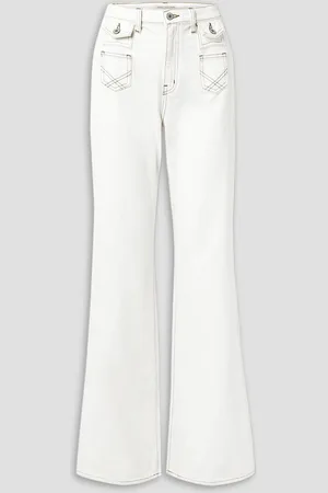 NILI LOTAN Brittany high-rise flared jeans - White