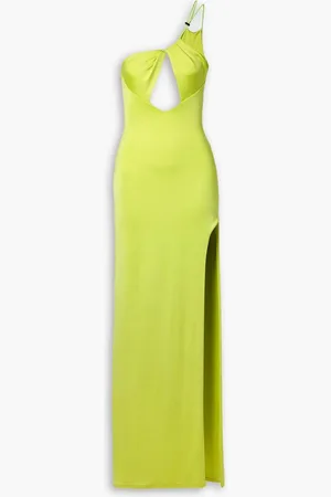 ET OCHS One-shoulder cutout stretch-jersey gown - Yellow