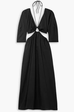 Mara Hoffman Shaina cutout cotton-poplin halterneck maxi dress
