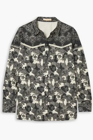 BROCK COLLECTION Tersia printed linen and cotton-blend shirt