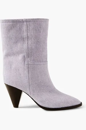 Isabel Marant Rouxa denim ankle boots - Purple