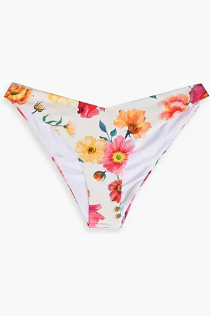ONIA Chiara Liberty-print low-rise bikini briefs - White