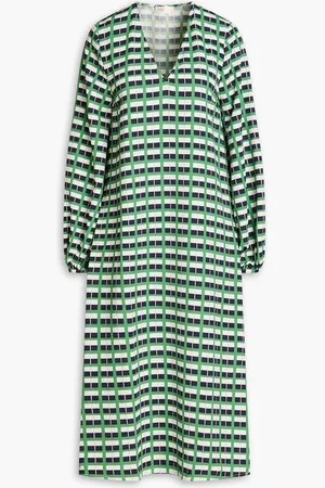 STINE GOYA Nini printed cloqué-jacquard midi dress