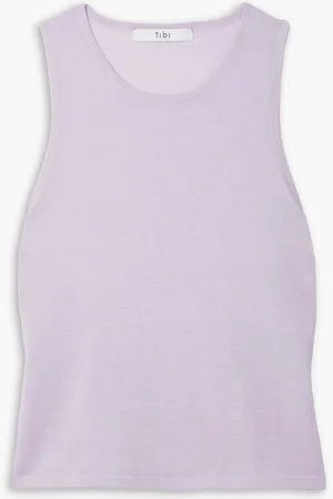 tibi Cashmere tank - Purple