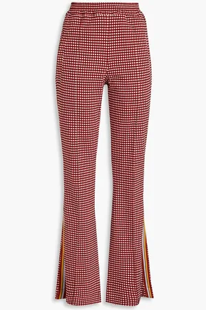 Marni Jacquard-knit flared pants - Red