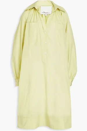 3.1 Phillip Lim Cotton-poplin midi shirt dress - Green