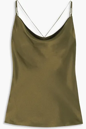Roksanda Nixie silk-satin camisole - Green