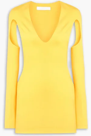 Maximilian Cutout stretch-jersey mini dress