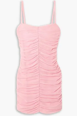 Marysia Vendue ruched stretch-tulle mini dress
