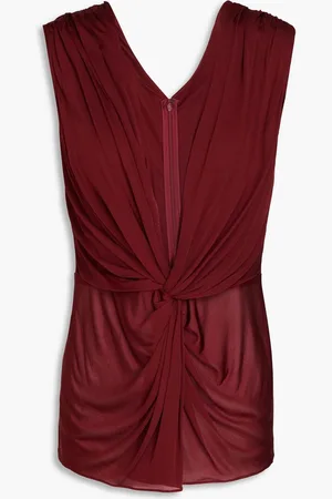 Dolce & Gabbana Twisted draped jersey top - Burgundy