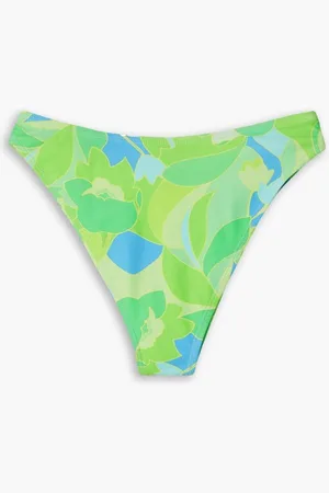 FAITHFULL THE BRAND Dylla printed high-rise bikini briefs - Green