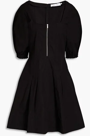Proenza Schouler Pleated cotton and linen-blend mini dress