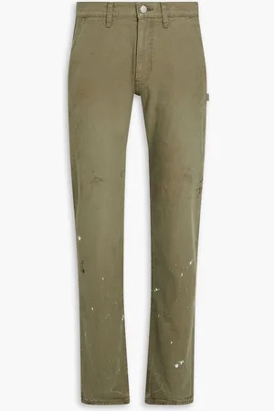 JOHN ELLIOTT Painted cotton-canvas cargo pants - Green