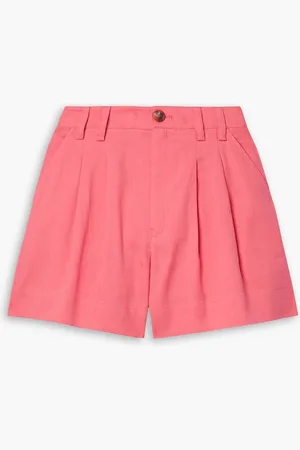 A.L.C. Mateo pleated linen-blend shorts - Pink