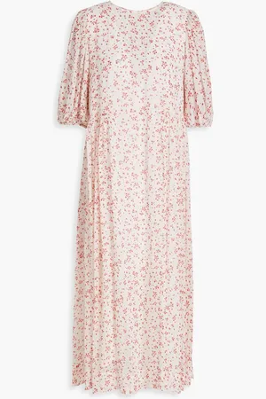 Ganni Floral-print georgette midi dress