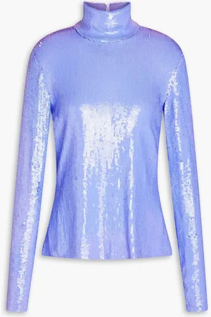 Proenza Schouler Sequined jersey turtleneck top - Purple