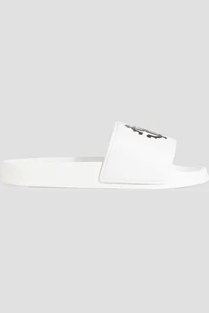 Roberto Cavalli Printed embossed rubber slides