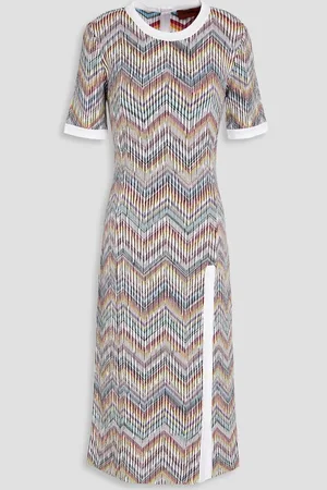 Missoni Crochet-knit cotton-blend midi dress