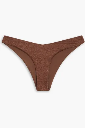 ONIA Metallic stretch-jersey low-rise bikini briefs