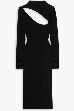 GOOD AMERICAN Cutout stretch-cotton midi dress