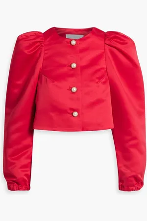 Sleeper Cropped satin jacket
