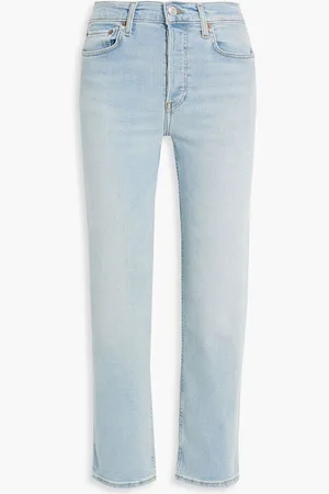 RE/DONE 70s faded mid-rise straight-leg jeans - Blue