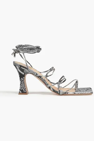 A.W.A.K.E. MODE Rita faux snake-effect leather sandals