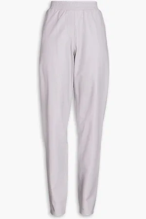 Zeynep Arcay Leather tapered pants - Purple