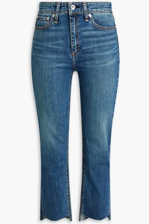 RAG&BONE Bellview cropped high-rise slim-leg jeans - Blue