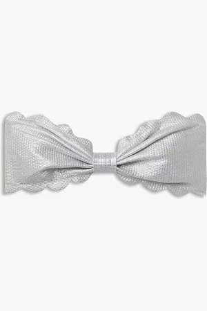Marysia Antibes reversible scalloped seersucker bandeau bikini top - Metallic