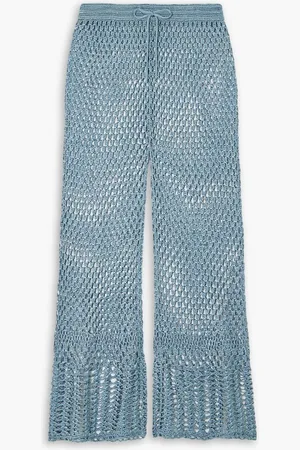 Cult Gaia Iriel crochet-knit flared pants - Blue