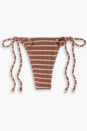 FAITHFULL THE BRAND Andrea ribbed striped low-rise bikini briefs