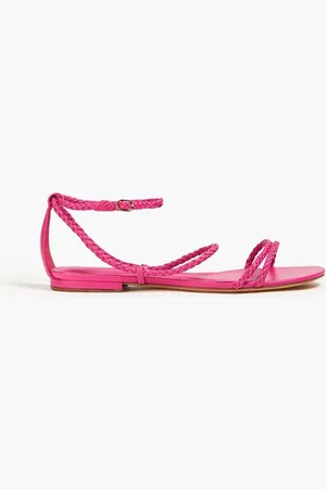 ALEXANDRE BIRMAN Bella braided leather sandals - Pink