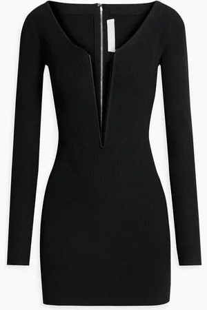 DION LEE Ribbed-knit mini dress