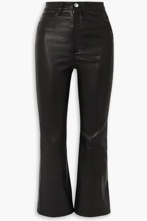 SPRWMN Cropped leather flared pants