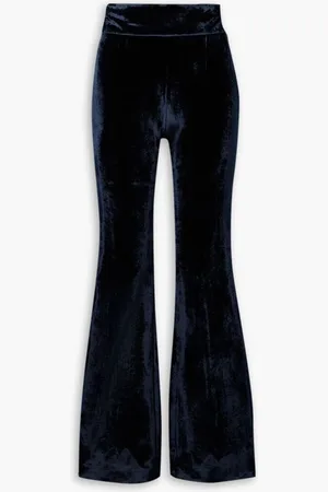 GALVAN Velvet flared pants - Blue