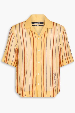 Jacquemus Palha embroidered striped cotton shirt
