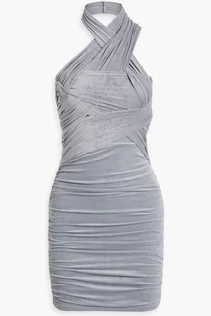 Alexander Wang Ruched stretch-velvet mini dress
