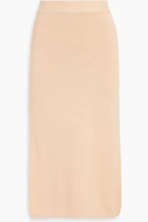Equipment Volonne cotton midi skirt - Orange
